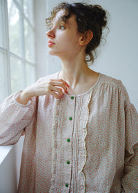 Rosy Meadow Double Gauze Cotton Pajama Set