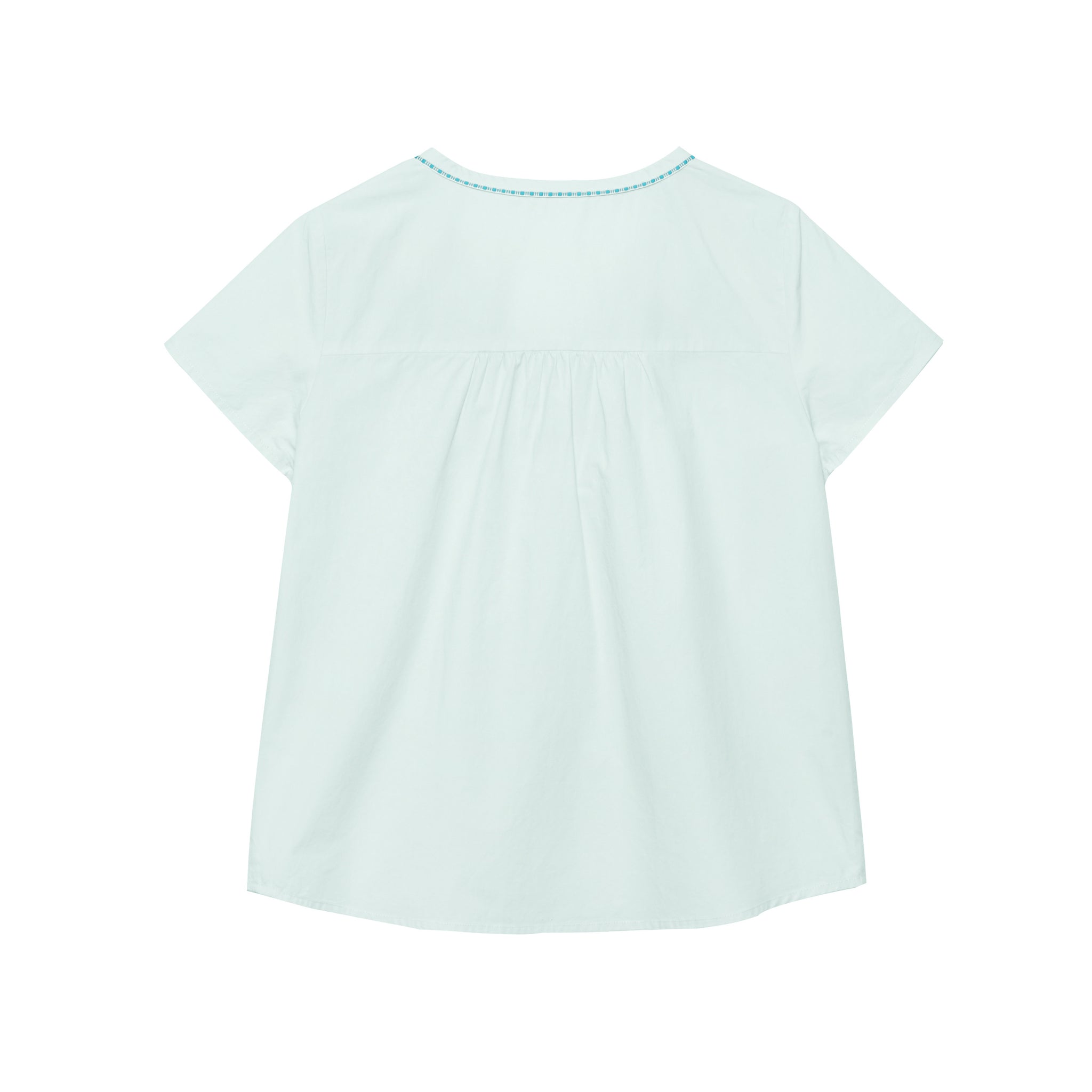 Seabreeze Starfish Embroidered Vintage Cotton Summer Blouse