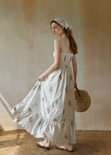 Fieldnote Reverie Vintage Floral Lace Strap Dress