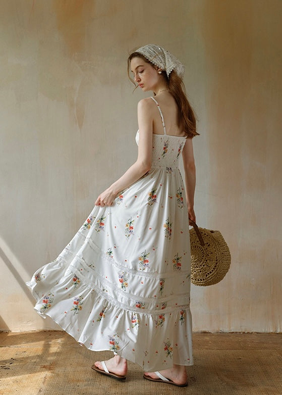Fieldnote Reverie Vintage Floral Lace Strap Dress