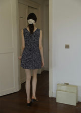 Midnight Daisy Mini Dress | Vintage Navy Floral Sleeveless Dress