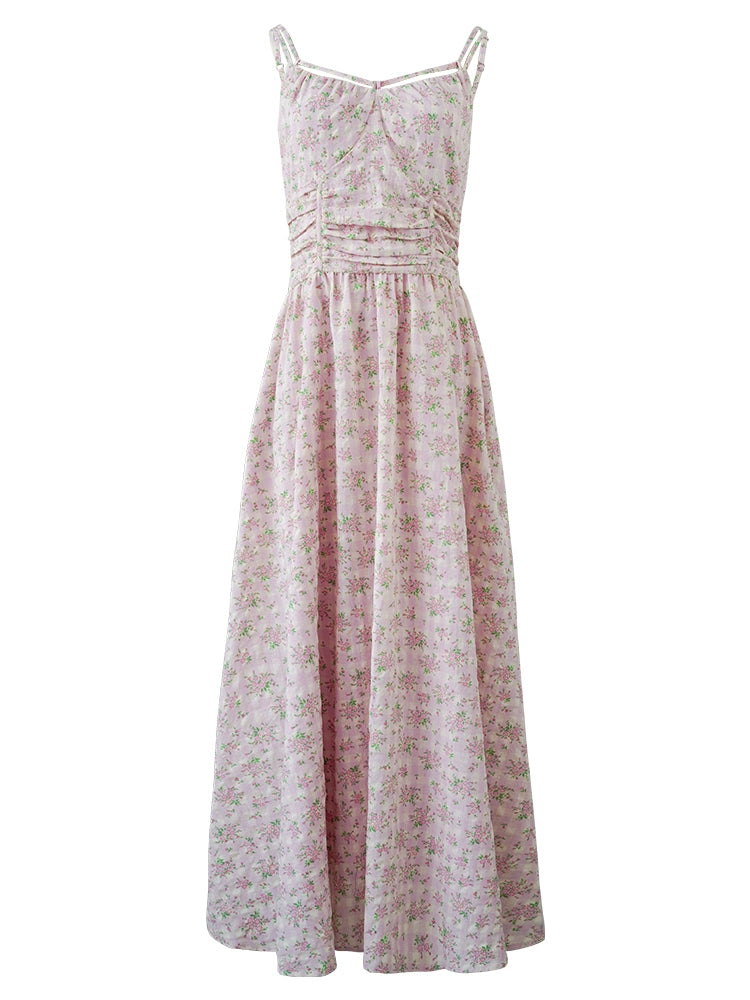 Rosée du Matin Dress | Soft Pink Floral Summer Slip Dress