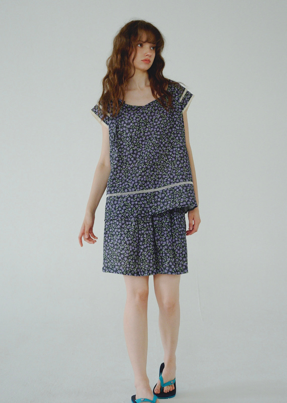 Violet Meadow Double Gauze Cotton Summer Loungewear