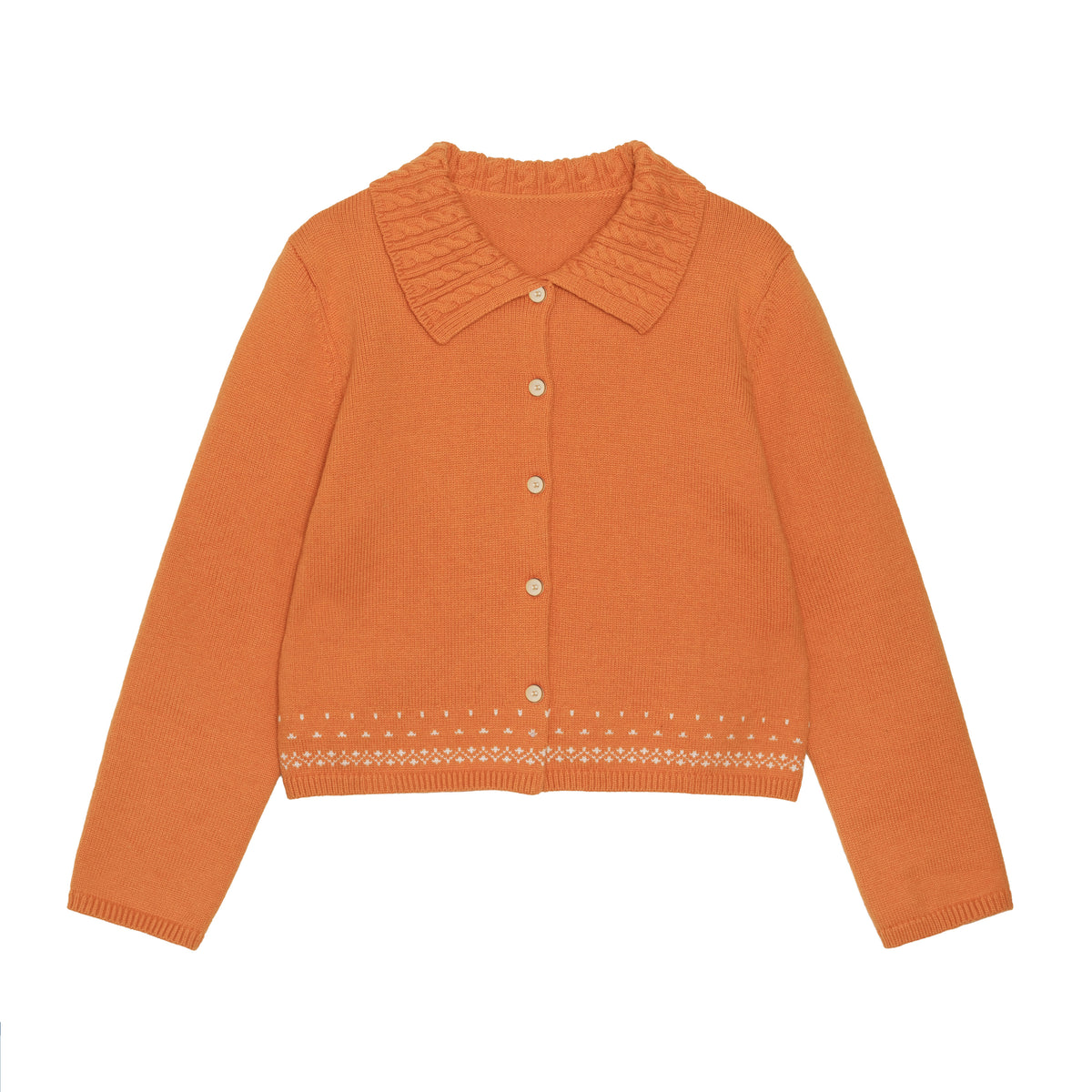 Autumn/Winter Clementine Twisted Collar Vintage Knit Cardigan
