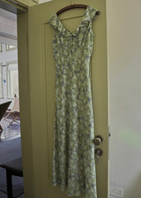 Morning Herb Garden Floral Ruffle Dress
