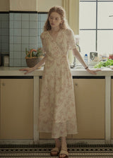Whispering Wings Wrap Vintage Dress