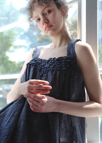 Noir Étoile Cotton Floral Sleeveless Nightdress