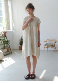 Quiet Daylight Cotton Gauze Nightdress Soft Floral Loose Lounge Dress