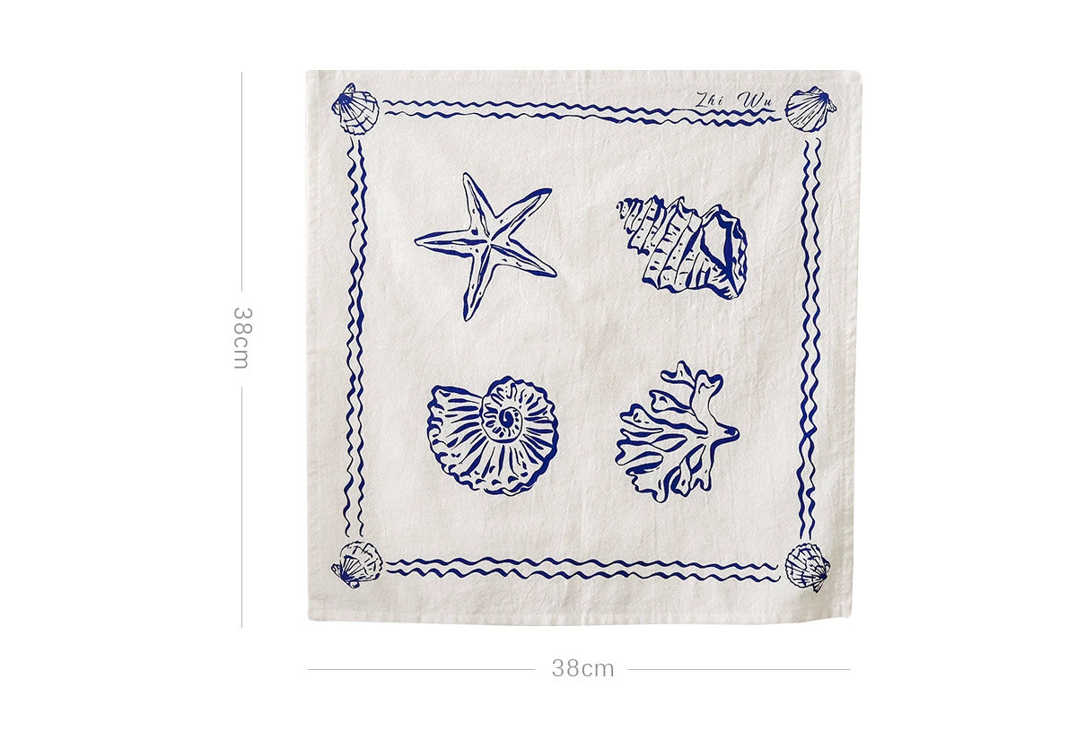 Sea Etching Fabric Mat|Tablecloth & Wall Decor