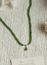 Jade Bead Pendant Necklace