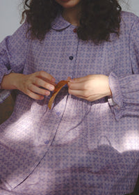 Lavender Clover Cotton Gauze long-sleeve Pajama Set