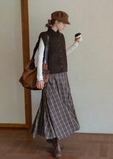 Brown Letter Vintage Knit Vest