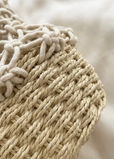Natural Woven Straw Net Beach Tote Bag