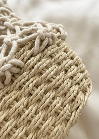 Natural Woven Straw Net Beach Tote Bag
