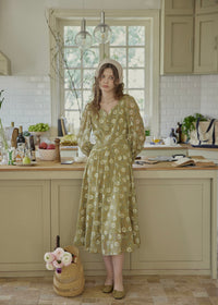 Orchard Afternoon Vintage Floral Dress