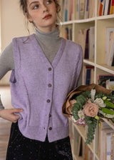 Morning Lilac Wool Knit Vest