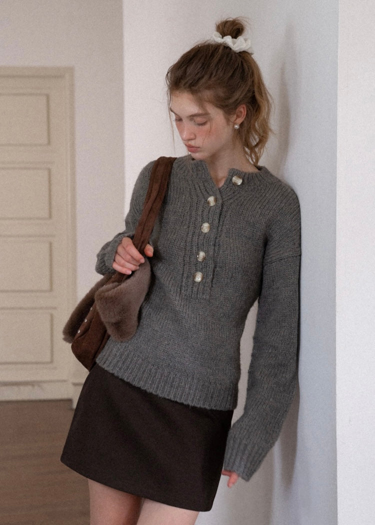 Autumn Archive Classic Button Knit Sweater