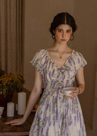 Wisteria Bloom Dress | Romantic Lavender Floral Summer Dress