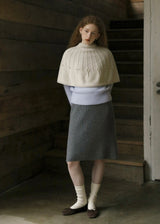 Dotted Ribbed Knit Capelet(2COLOR)