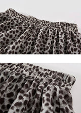 Leopard Print Pleated Mini Skirt