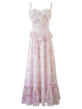 Blush Whispers Dress | Romantic Pink Floral Vintage Dress