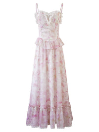 Blush Whispers Dress | Romantic Pink Floral Vintage Dress
