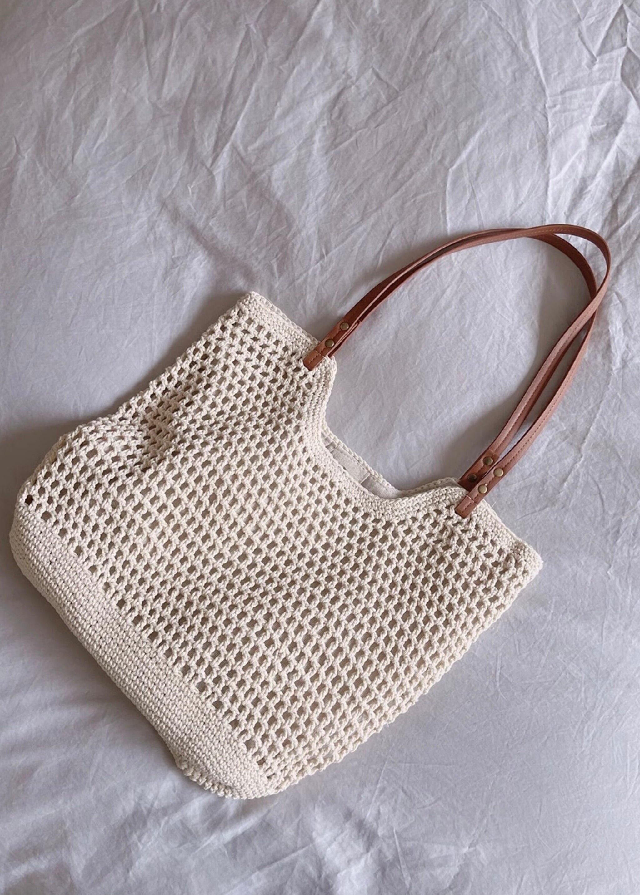 Knit Mesh Summer Tote Bag(2COLOR)