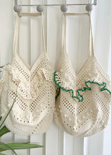 Ruffle Bloom Crochet Vintage Bag