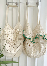 Ruffle Bloom Crochet Vintage Bag
