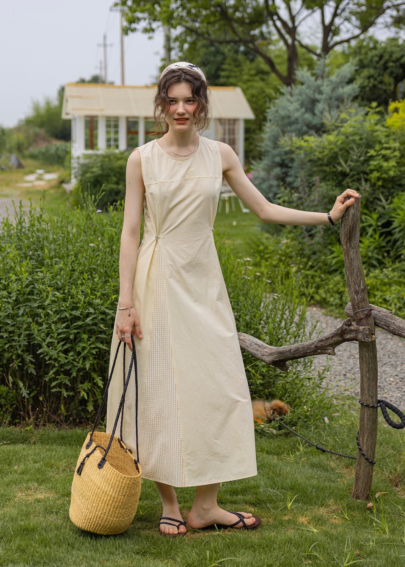 'Afternoon Sunshine' Patchwork Sleeveless Cotton Dress