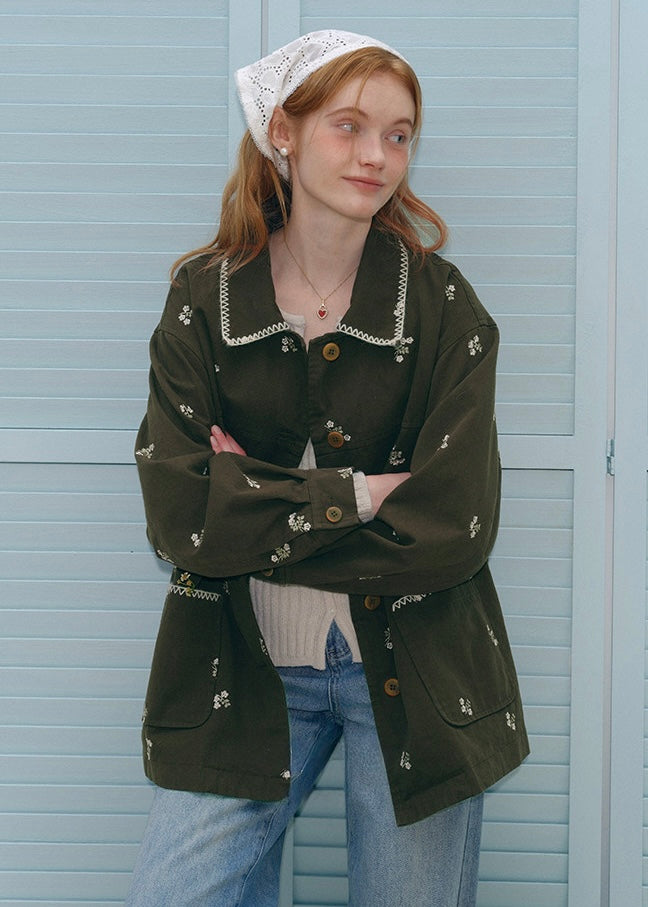 Field Notes Embroidered Vintage Jacket (2Colors)