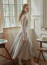 Countryside Gingham Seersucker Sleeveless Ballet Dress