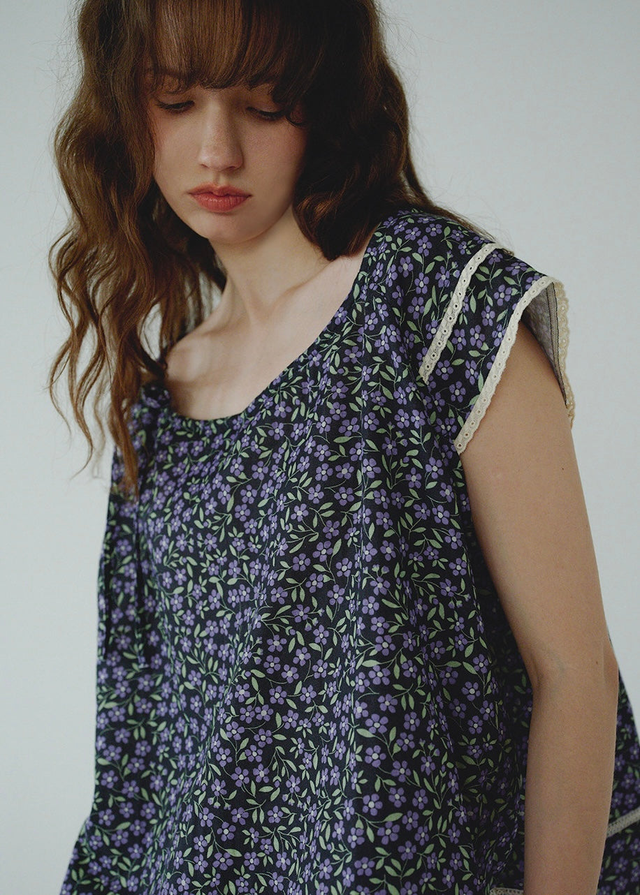 Violet Meadow Double Gauze Cotton Summer Loungewear