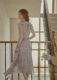 Fleur de Lune Dress | French Lavender Ruffle Maxi