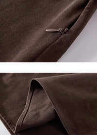 Retro Asymmetrical High-Waist Belted Midi Skirt(2COLOR)