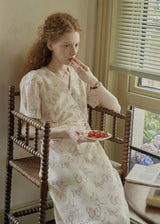 Whispering Wings Wrap Vintage Dress