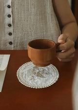 Lily Flower Silk Embroidered Coaster