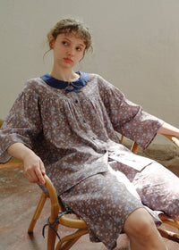 Moonmist Floral Cotton Gauze Peter Pan Pajama Set