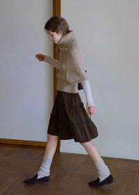 Old Memory Vintage Cable Wool Turtleneck Sweater