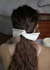 Muse Tail Ribbon Bar Clip Satin Bow Hair Accessory