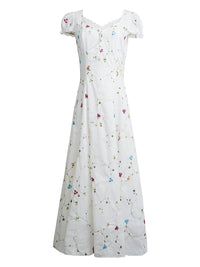 Petal Notes Vintage Embroidered Lace Dress