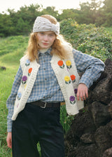 Vintage Daisy Embroidered Knit Vest