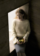 Soft Reverie Eyelet Knit Sweater(2COLOR)
