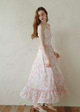 Blush Whispers Dress | Romantic Pink Floral Vintage Dress