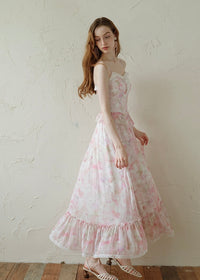 Blush Whispers Dress | Romantic Pink Floral Vintage Dress