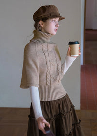 Old Memory Vintage Cable Wool Turtleneck Sweater