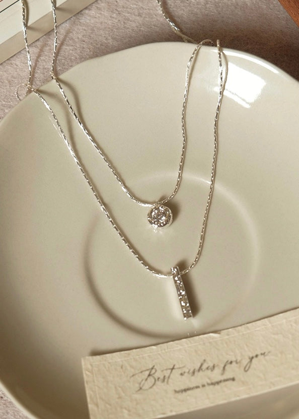 Delicate Duo Layered Pendant Necklace