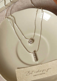 Delicate Duo Layered Pendant Necklace