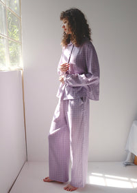 Lavender Clover Cotton Gauze long-sleeve Pajama Set
