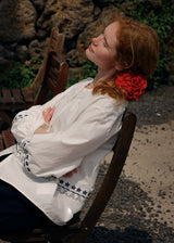 The Sunday Letter Embroidered Vintage Cotton Blouse